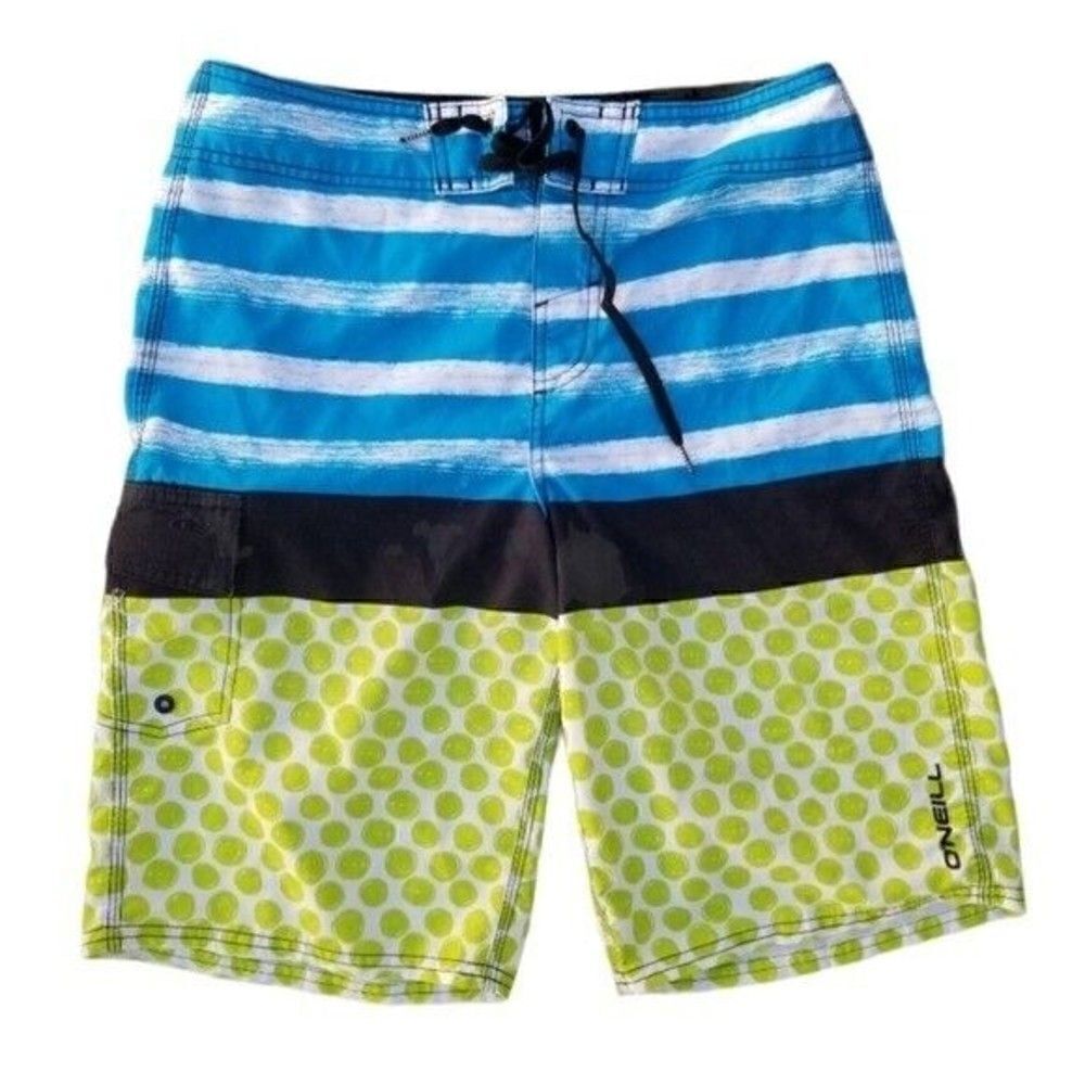 O'Neil Men's Blue and Green Boarding Short Size 29